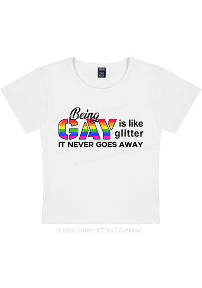 Curvy Being Gay Y2K Baby Tee Cherrykitten