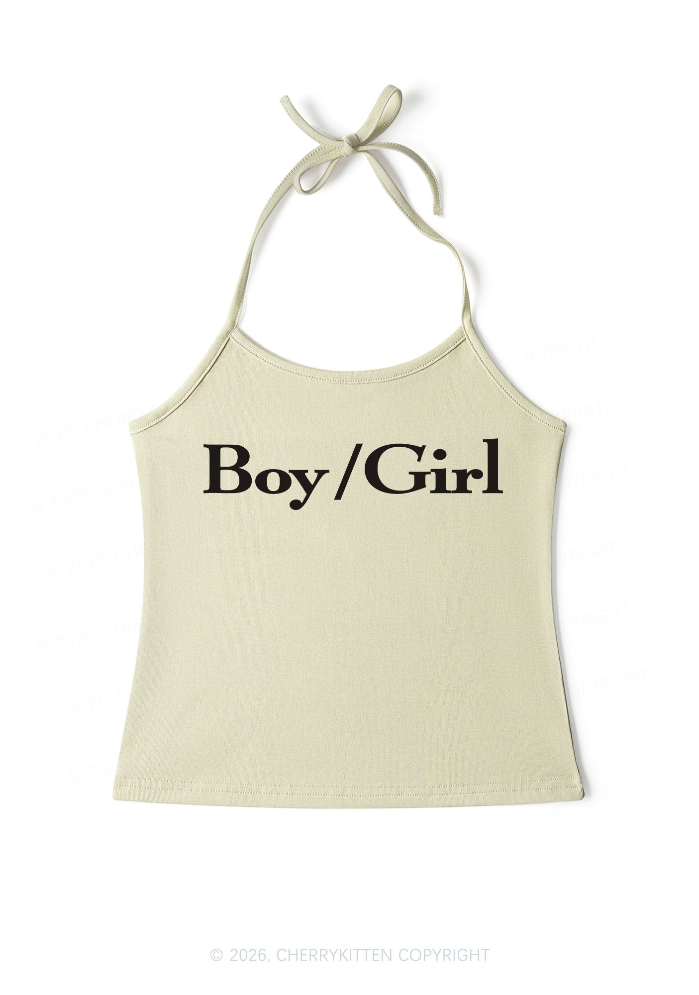 Boy Or Girl Pride Y2K Halter Neck Cami Cherrykitten