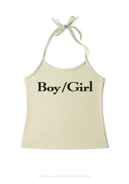 Boy Or Girl Pride Y2K Halter Neck Cami Cherrykitten