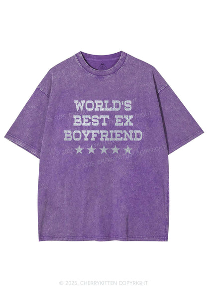 Glitter Best Ex Boyfriend Y2K Shirts Washed Tee Cherrykitten