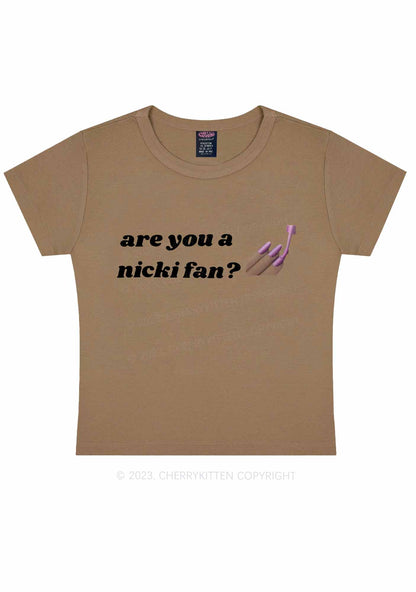 Are You Nicki Fan Y2K Baby Tee Cherrykitten