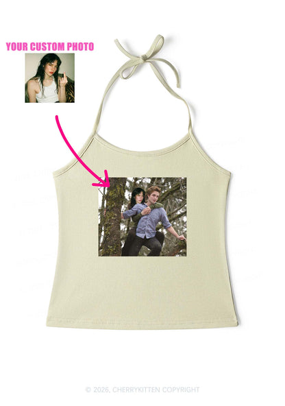 Custom Face Y2K Halter Neck Cami Cherrykitten