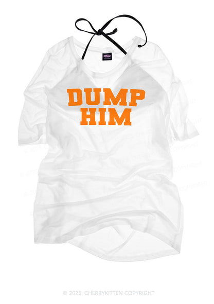 Dump Him Y2K Sheer Boyfriend Tee Cherrykitten
