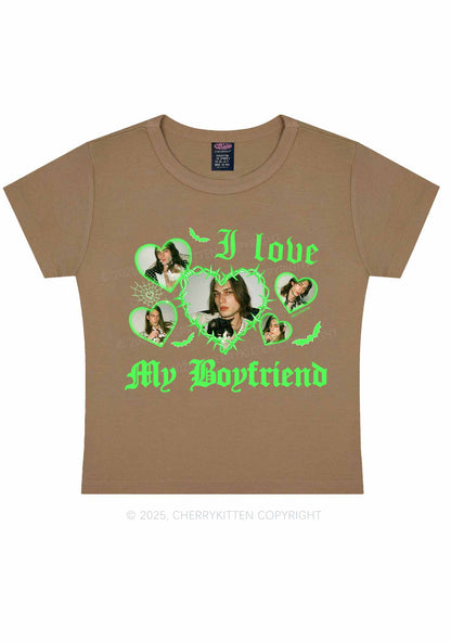 Custom Halloween Girlfriend Photos Y2K Baby Tee Cherrykitten