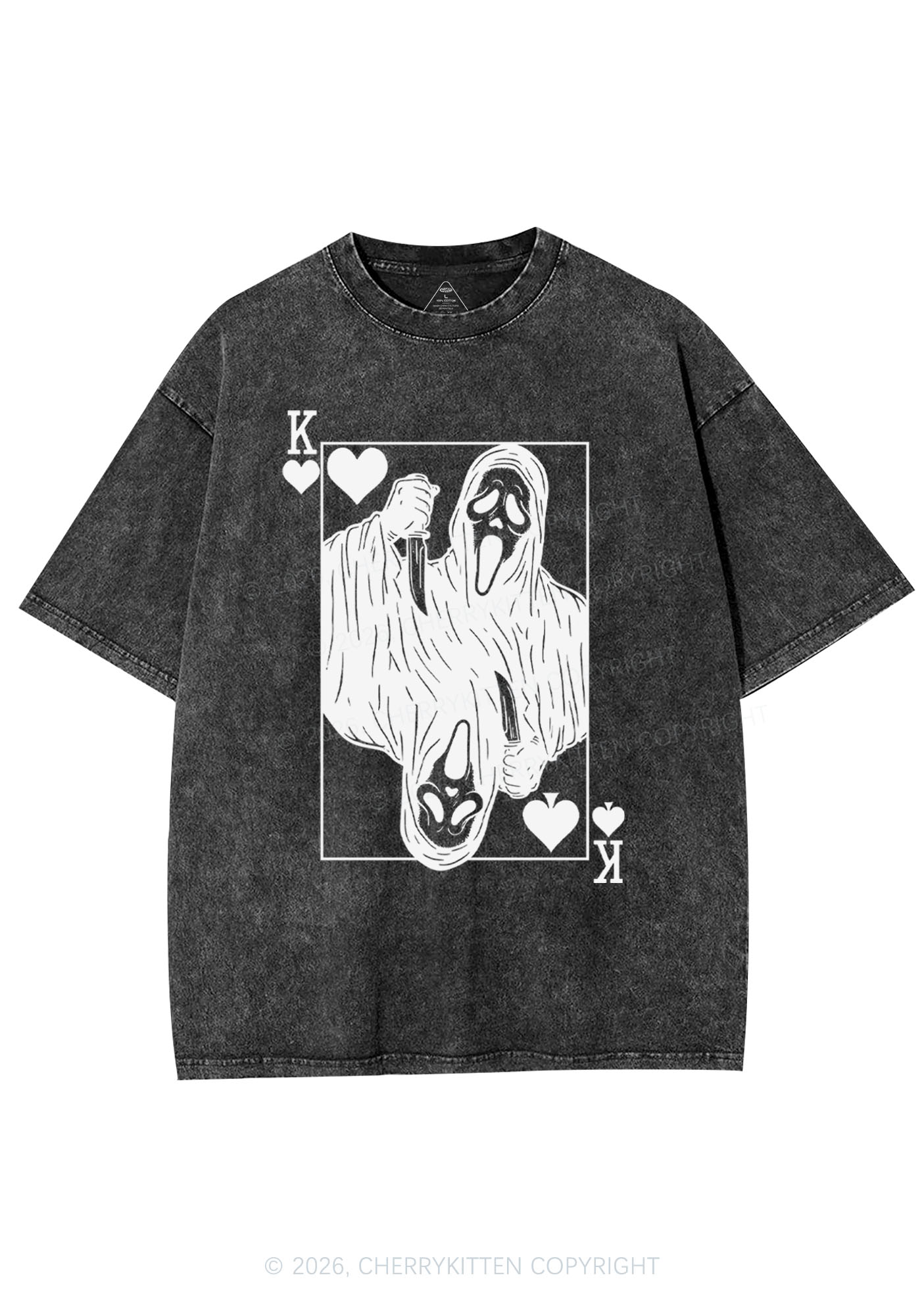 Halloween Knife Ghost Y2K Shirts Washed Tee Cherrykitten