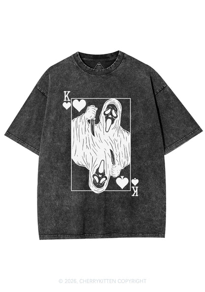 Halloween Knife Ghost Y2K Shirts Washed Tee Cherrykitten