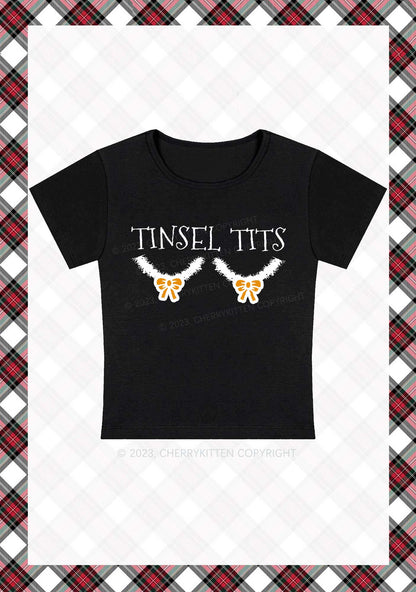 Tinsel Txts Christmas Baby Tee Cherrykitten