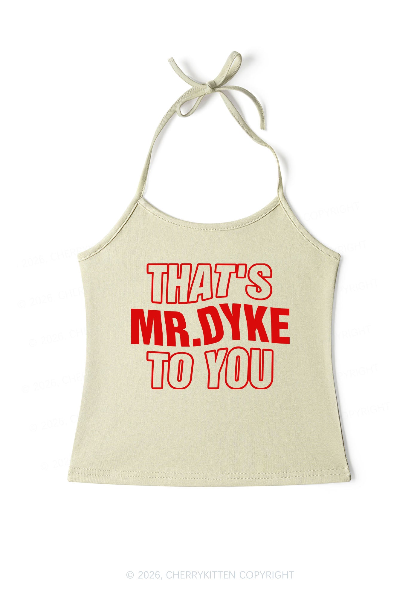 Thats Mr Dyke Pride Y2K Halter Neck Cami Cherrykitten