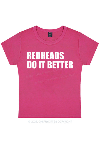 Curvy Redheads Do It Better Y2K Baby Tee Cherrykitten