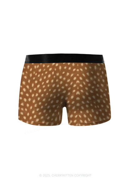 Brown Speckle Y2K Print Men Boxer Briefs Cherrykitten