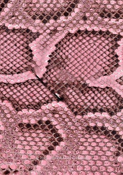 Pink Snake Texture Y2K Print Mini Layered Skirt Cherrykitten