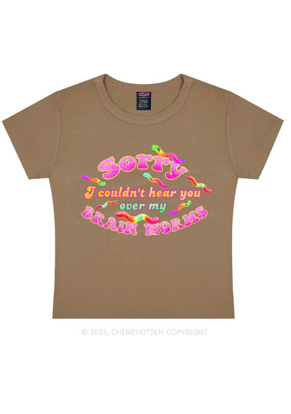 Brain Worms Y2K Baby Tee Cherrykitten