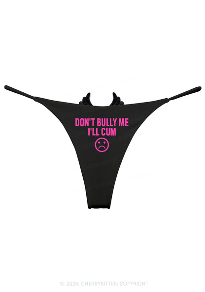 Dont Bully Me Y2K Goth Angel Wings Bikini String Thong Cherrykitten