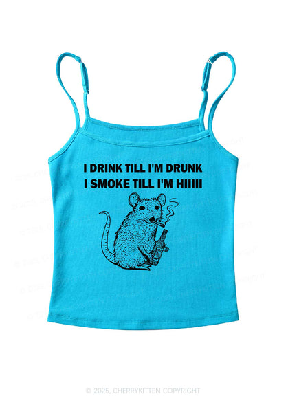 Drunk And Smoke Ratz Y2K Spaghetti Strap Cami Cherrykitten