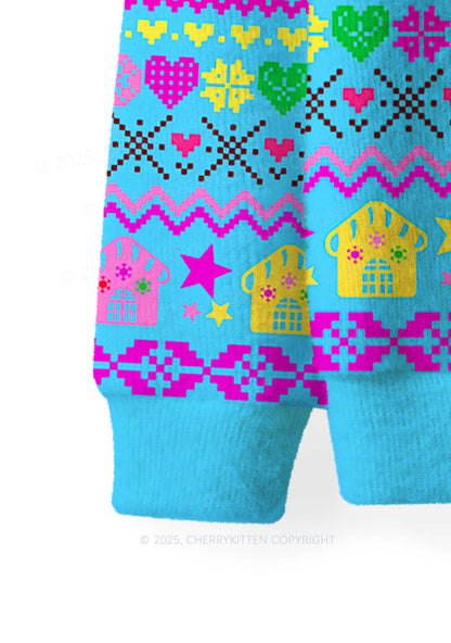 Silly Gang Y2K Christmas Knit Sweatshirt Cherrykitten