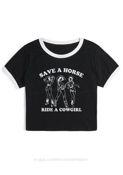 Ride A Cowgirl Pride Y2K Ringer Tee Cherrykitten