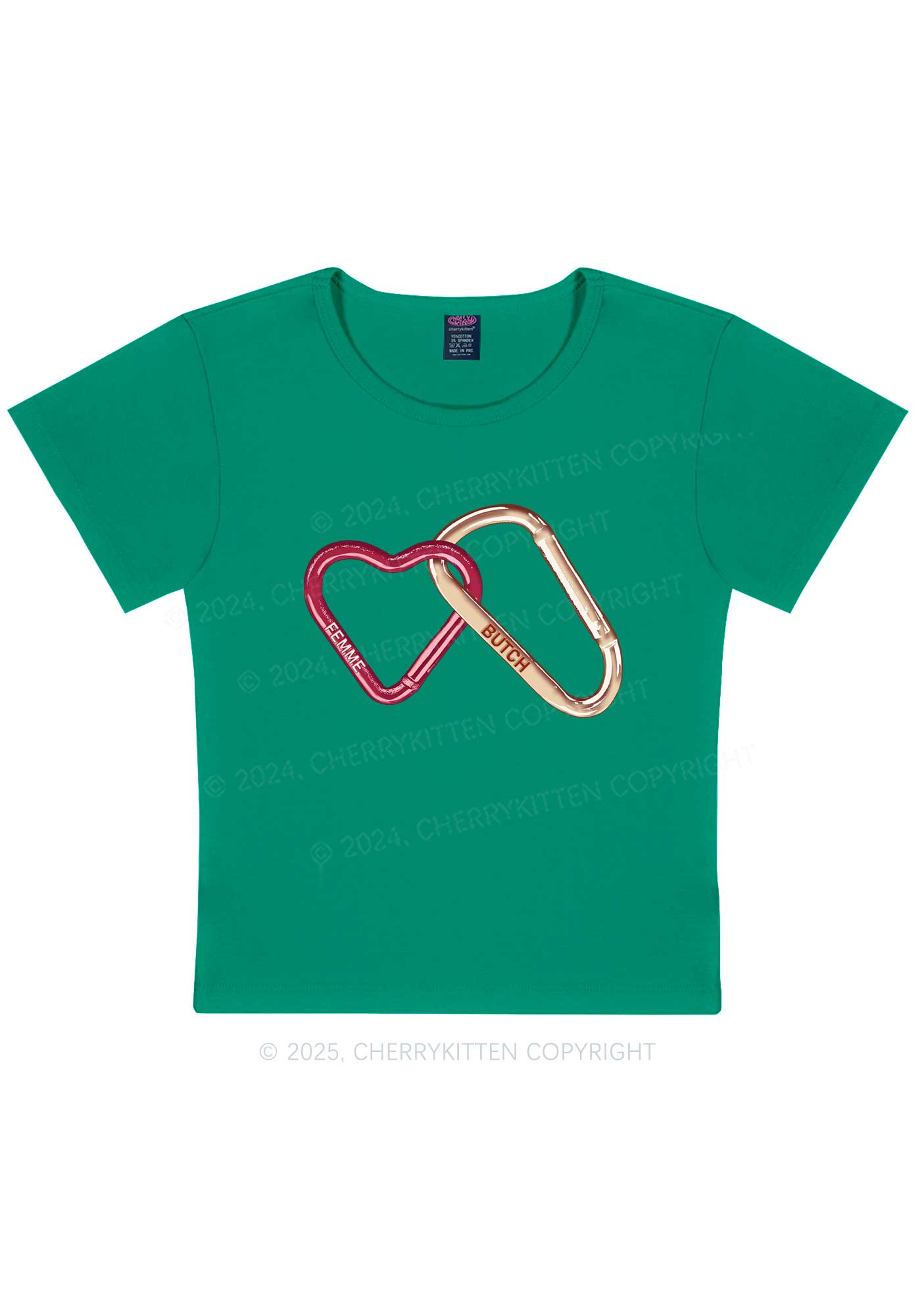 Femme Butch Y2K Baby Tee Cherrykitten