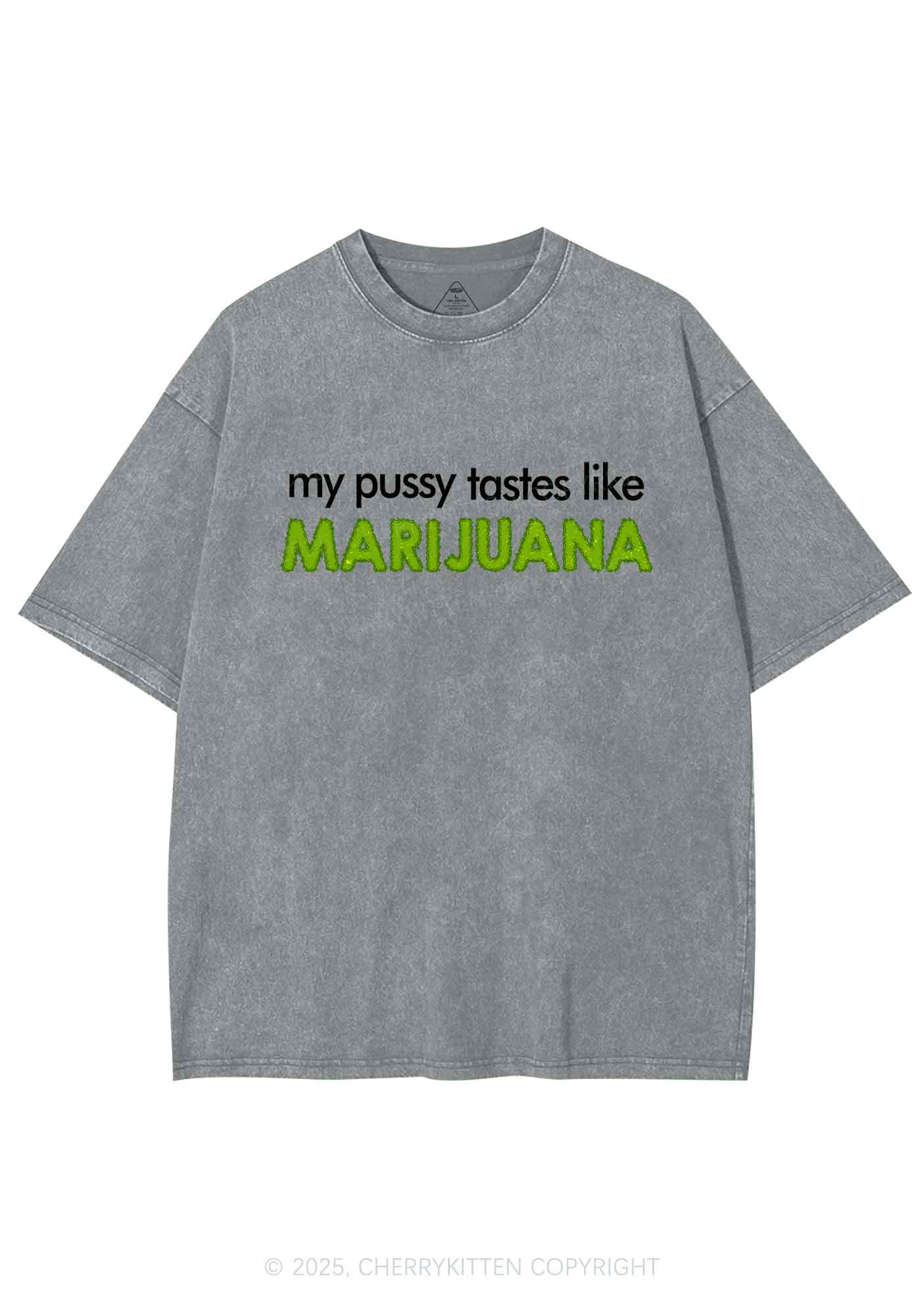 My Puxxy Tastes Y2K Shirts Washed Tee Cherrykitten