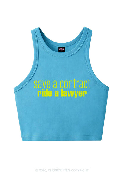 Save Contract Ride Lawyer Y2K Crop Tank Top Cherrykitten