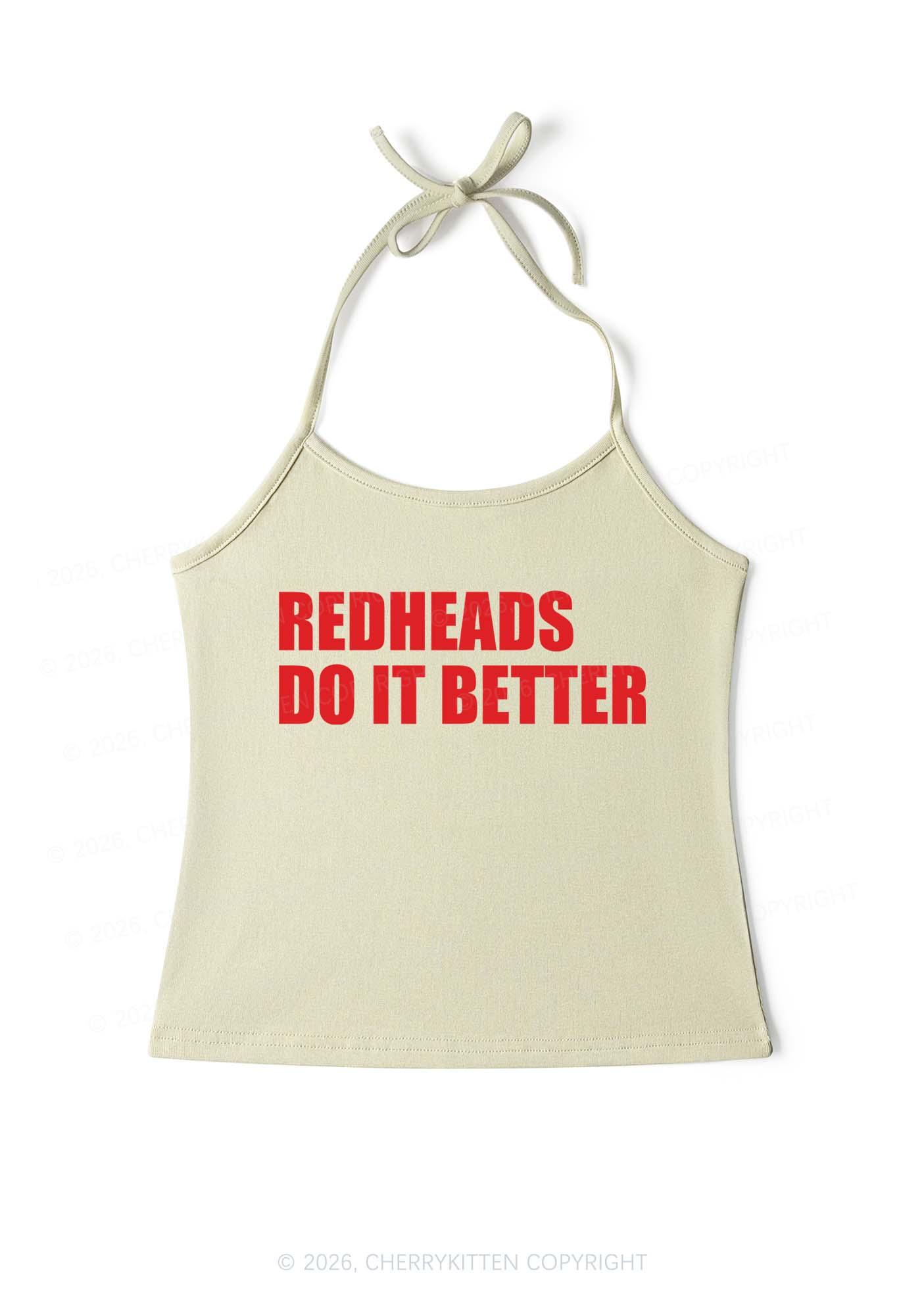 Redheads Do It Better Y2K Halter Neck Cami Cherrykitten