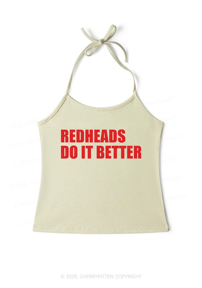 Redheads Do It Better Y2K Halter Neck Cami Cherrykitten