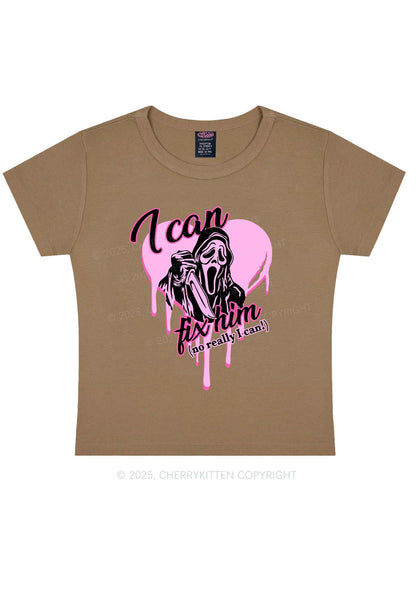 Halloween Ghost Fix Him Y2K Baby Tee Cherrykitten