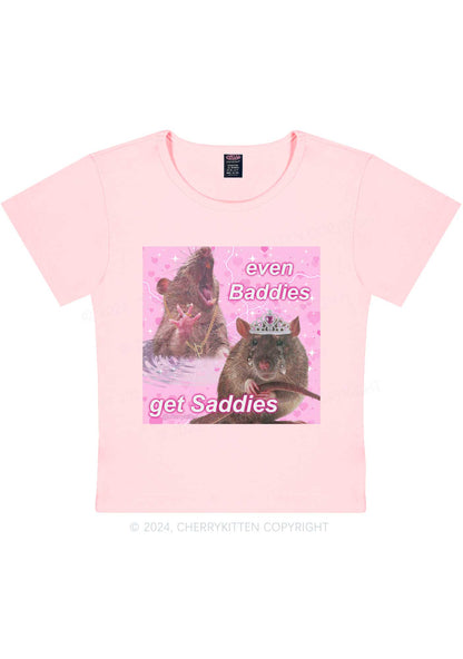 Rat Princess Get Saddies Y2K Baby Tee Cherrykitten
