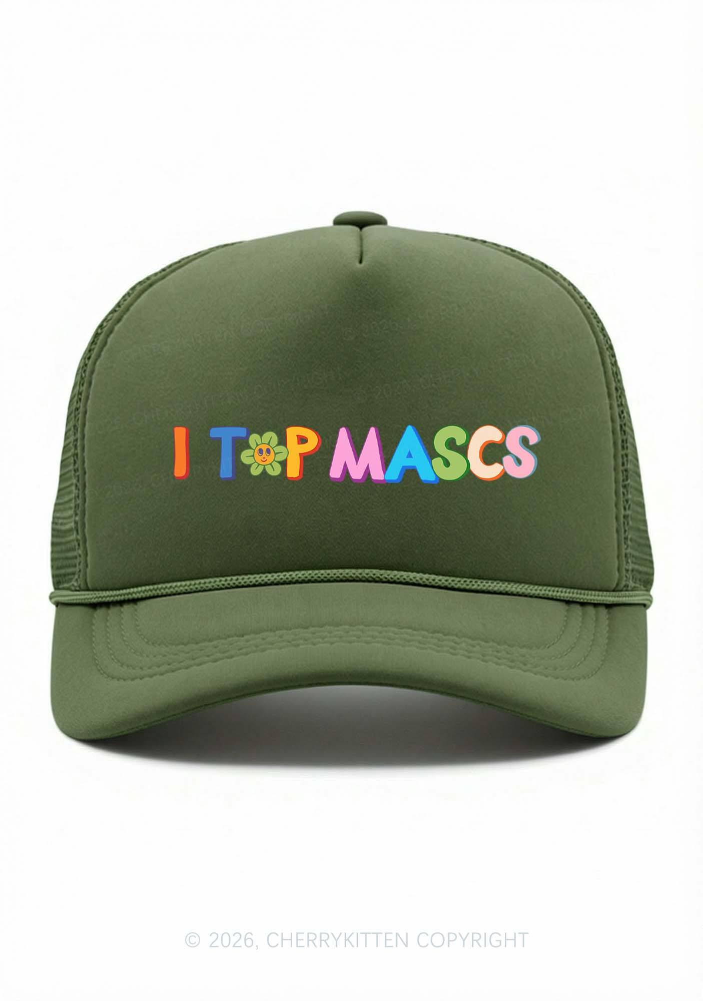 I Top Mascs Pride Y2K Trucker Hat Cherrykitten