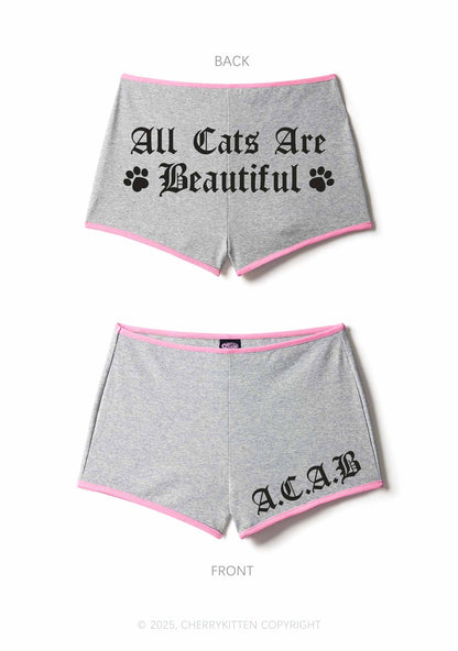 ACAB Cats Y2K Booty Shorts Cherrykitten