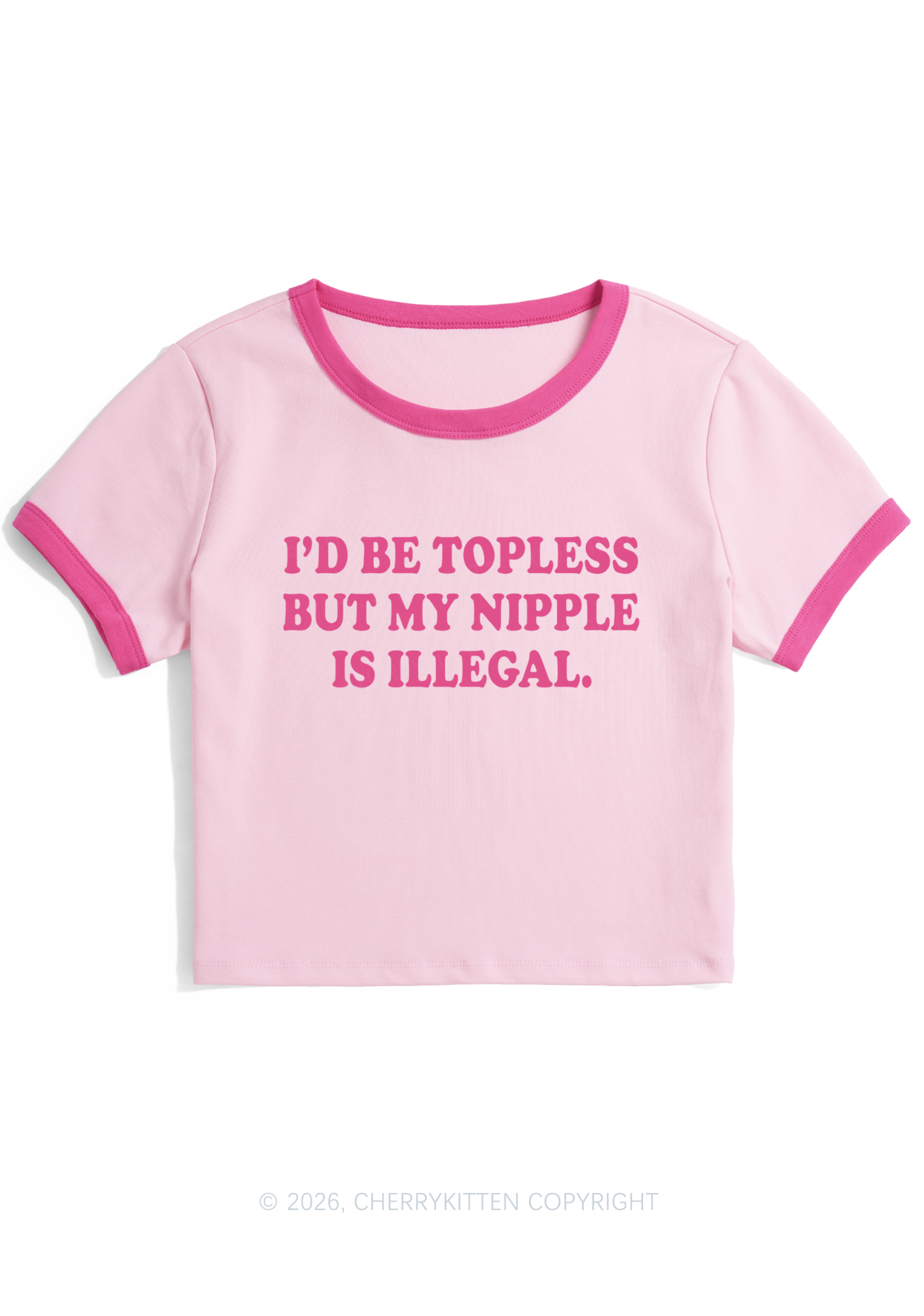 My Nxpple Is Illegal Y2K Ringer Tee Cherrykitten