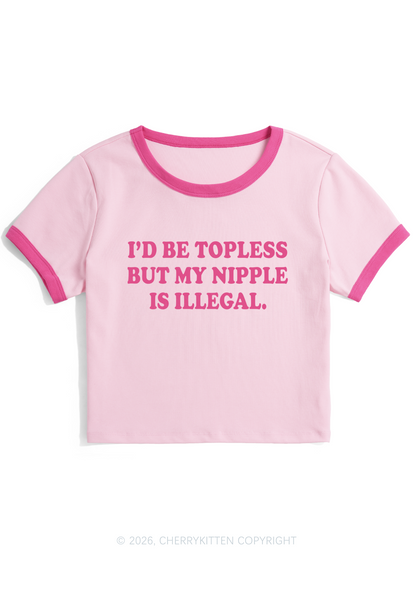 My Nxpple Is Illegal Y2K Ringer Tee Cherrykitten