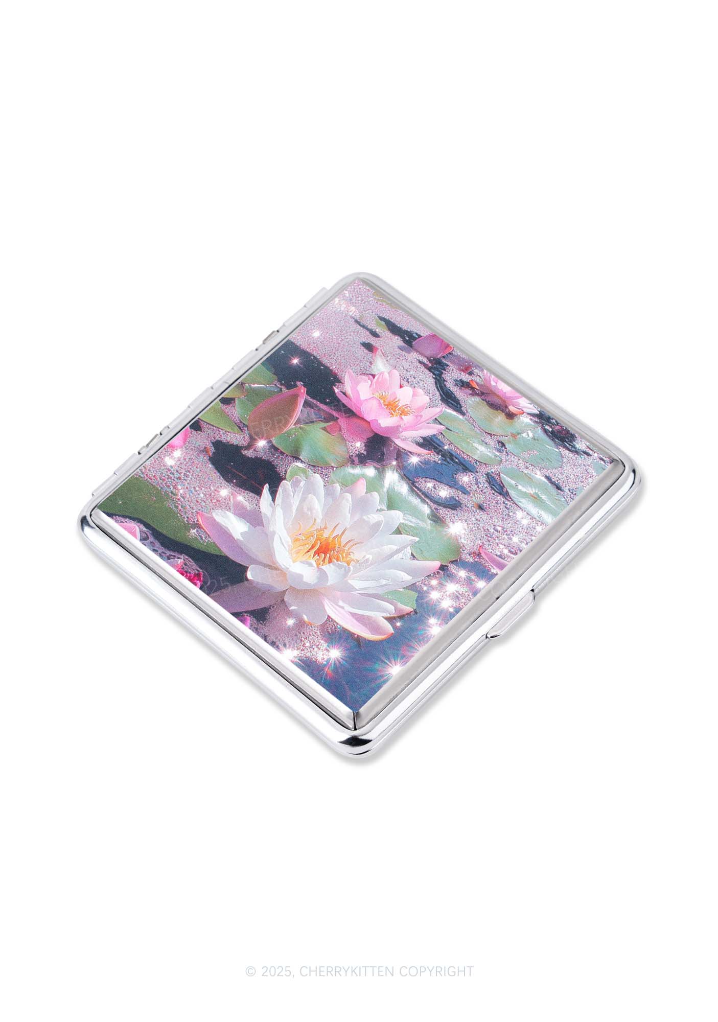 Glitter Lotus Y2K Cigarette Case Cherrykitten