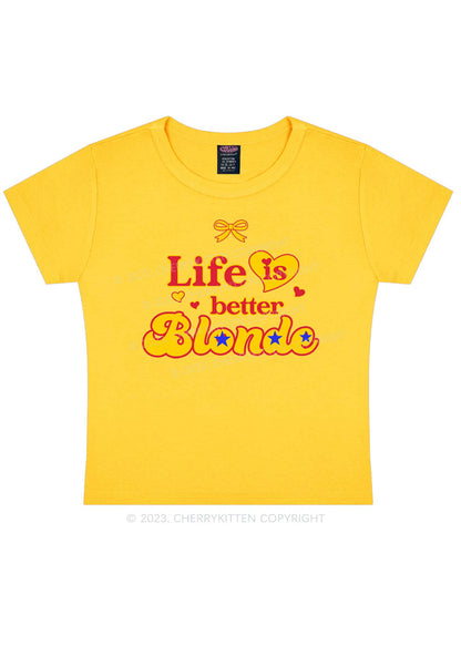 Better Blonde Y2K Baby Tee Cherrykitten