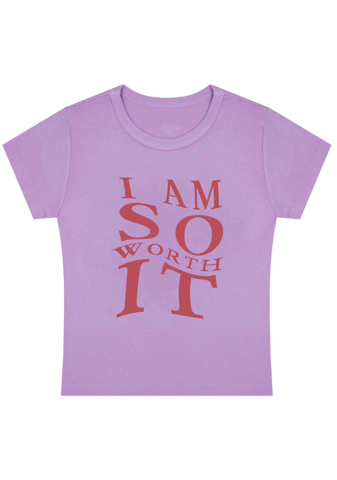 Curvy I Am So Worth It Baby Tee