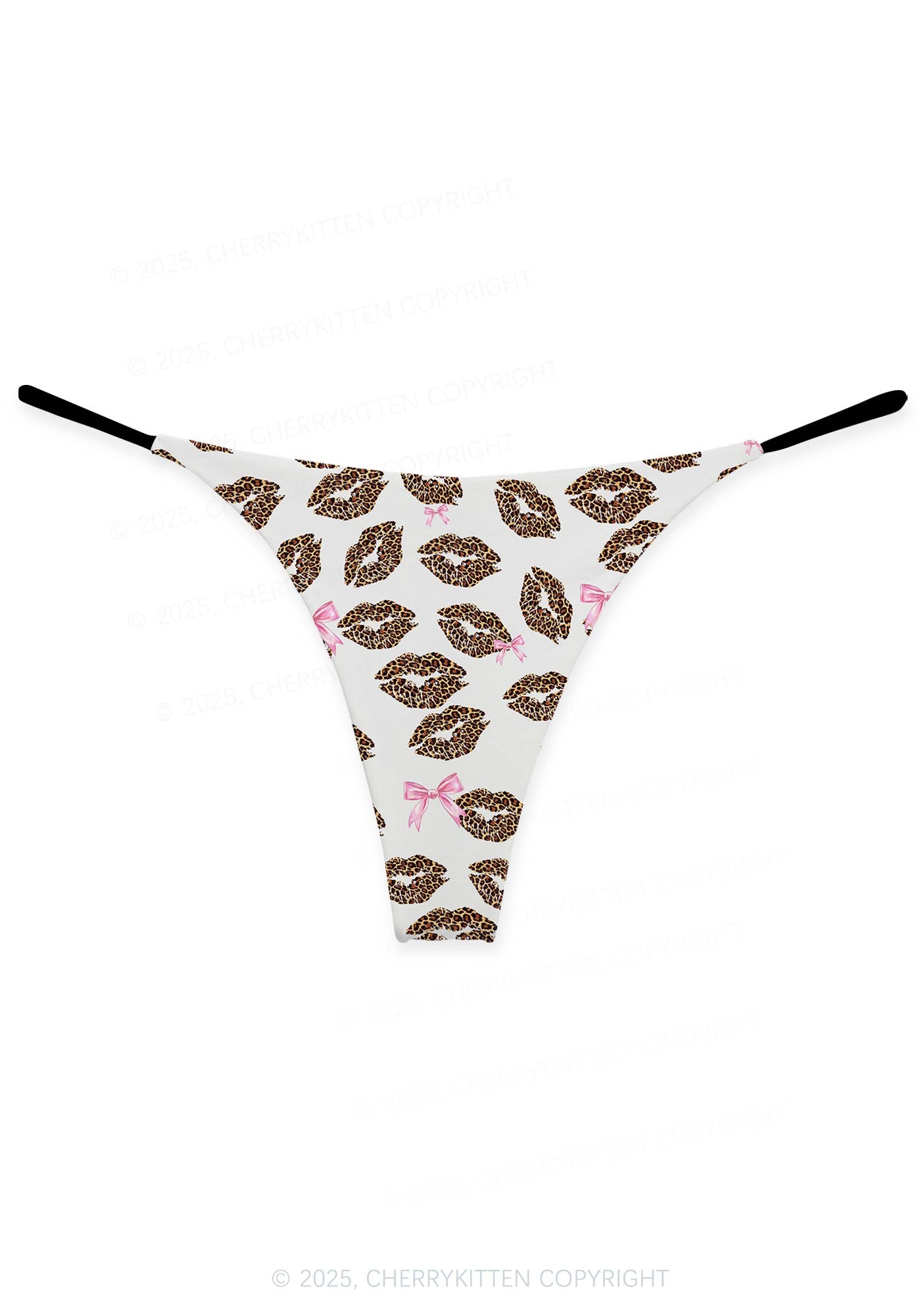 Leopard Lip Print Valentine's Day Y2K Print Couples Boxer Thong Set Cherrykitten