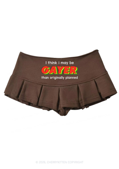 I May Be Gayer Pride Y2K Mini Pleated Skirts Cherrykitten