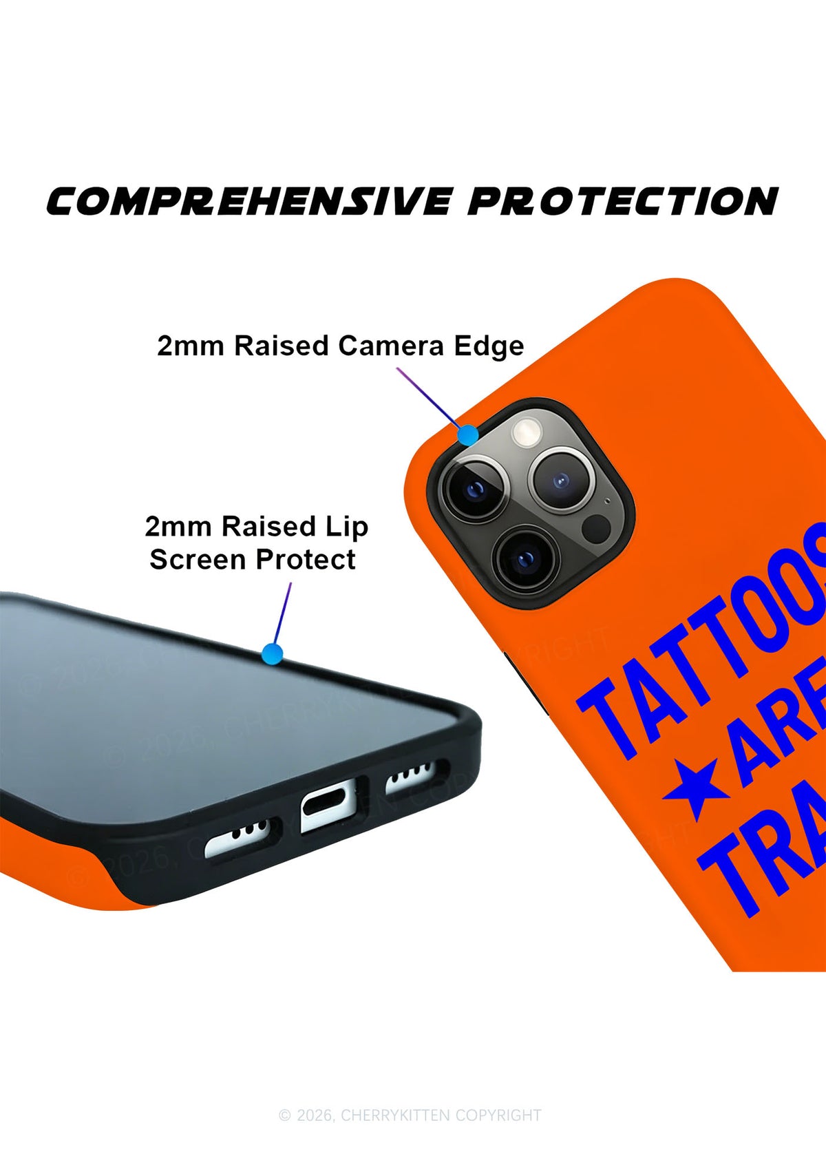 Orange Tattoos Are Trashy Y2K Phone Case Cherrykitten