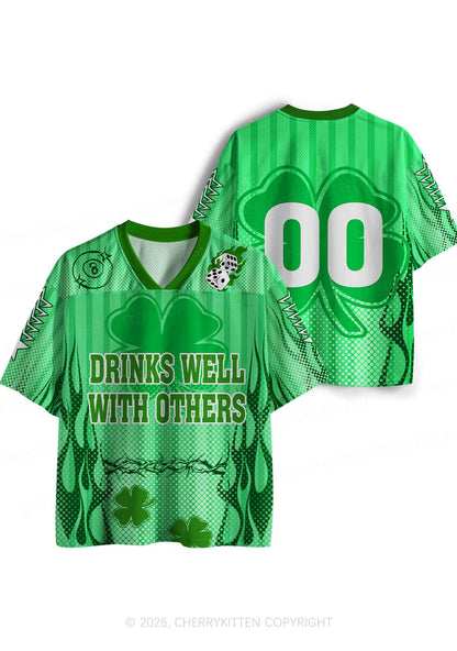 Custom Drinks Well With Others St Patricks Y2K Sport Jersey Shirts Cherrykitten