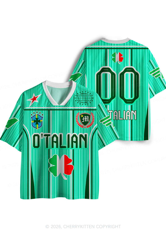 Custom OTalian Shamrock St Patricks Y2K Sport Jersey Shirts Cherrykitten