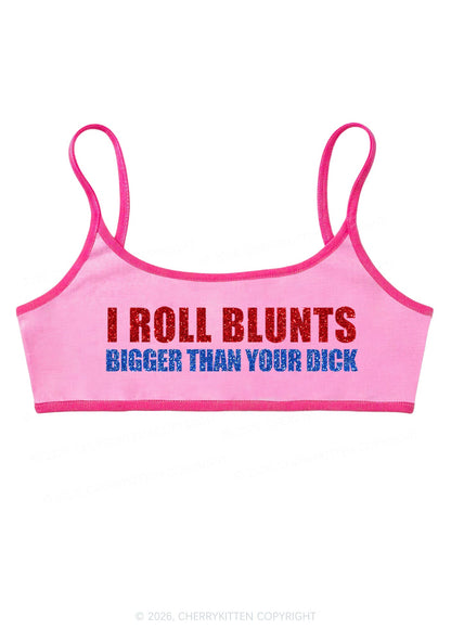Glitter I Roll Blunts Y2K Super Crop Cami Cherrykitten
