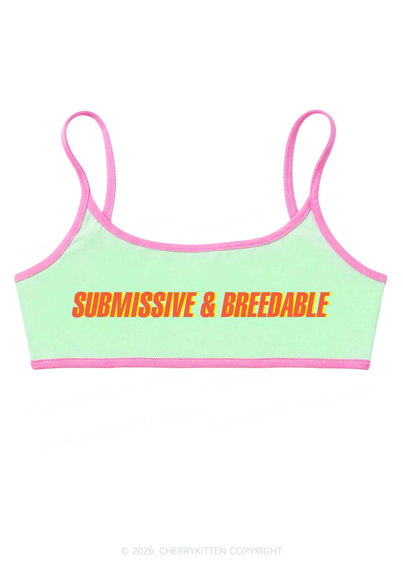 Submissive And Breedable Y2K Super Crop Cami Cherrykitten