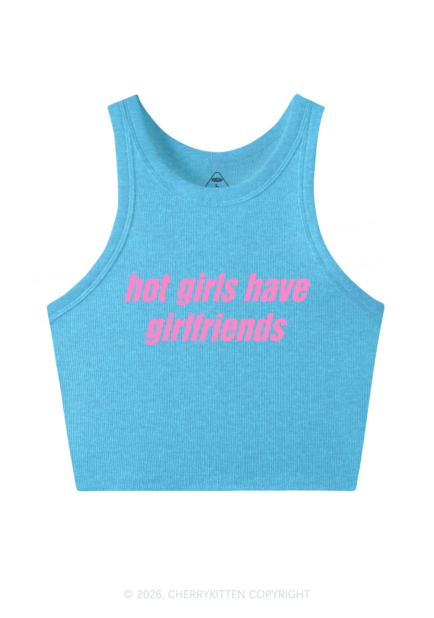 Hot Girls Have Girlfriends Pride Y2K Crop Tank Top Cherrykitten