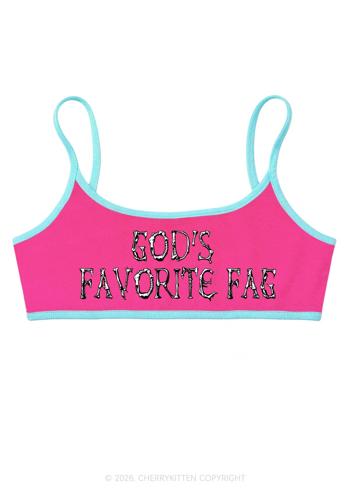 Halloween Gods Favorite Fag Y2K Super Crop Cami Cherrykitten