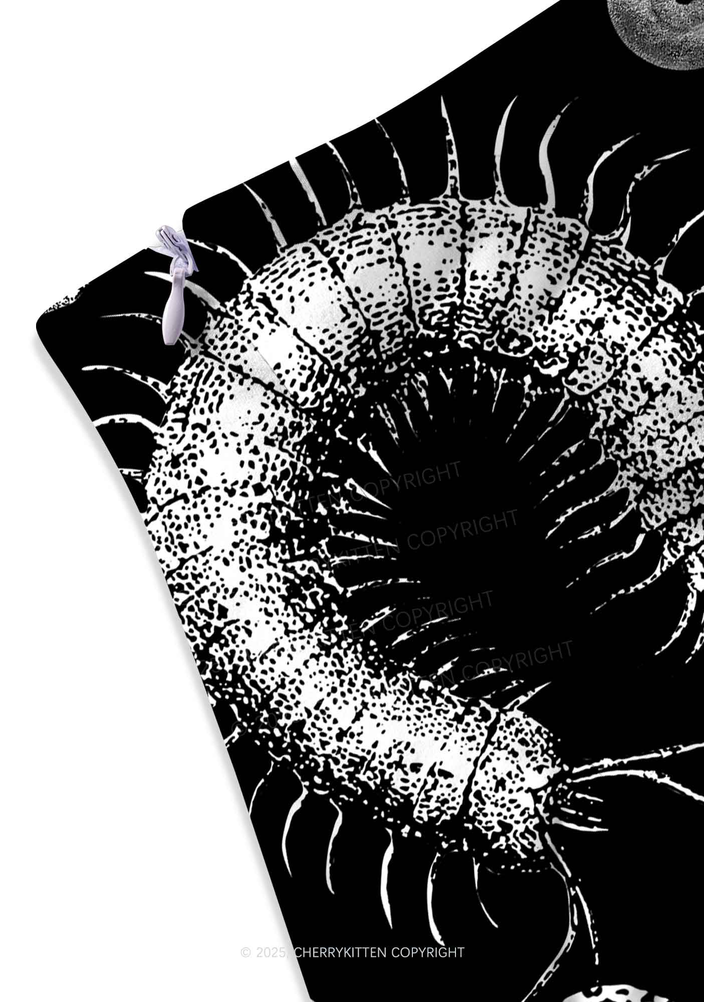 Halloween Dark Sheep Bone Y2K Print Mini Skirt Cherrykitten
