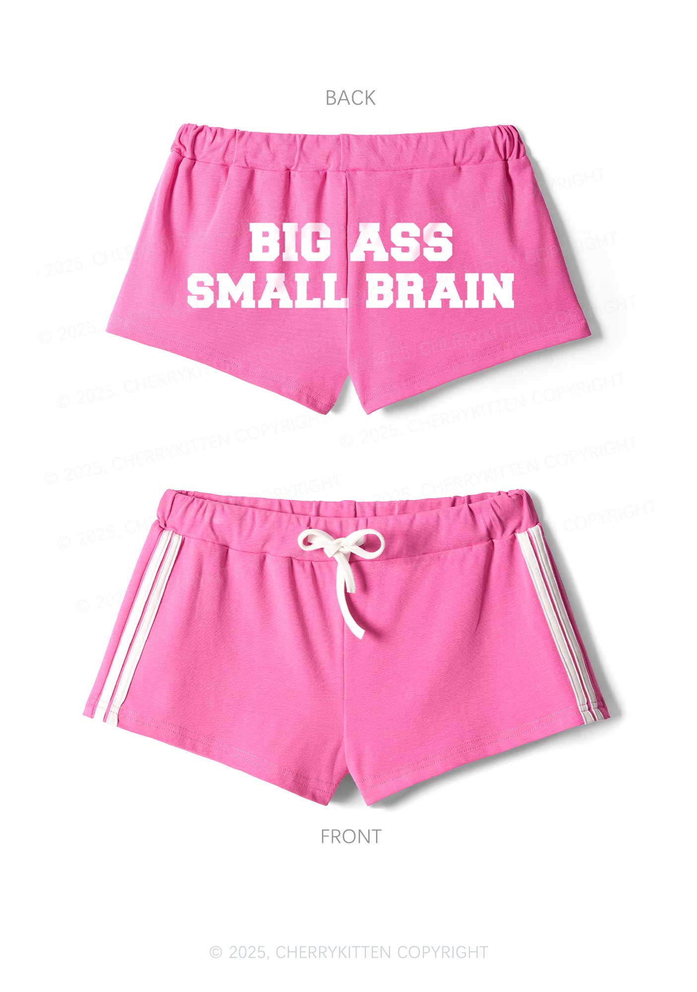 Big Axx Small Brain Y2K Drawstring Mini Shorts Cherrykitten