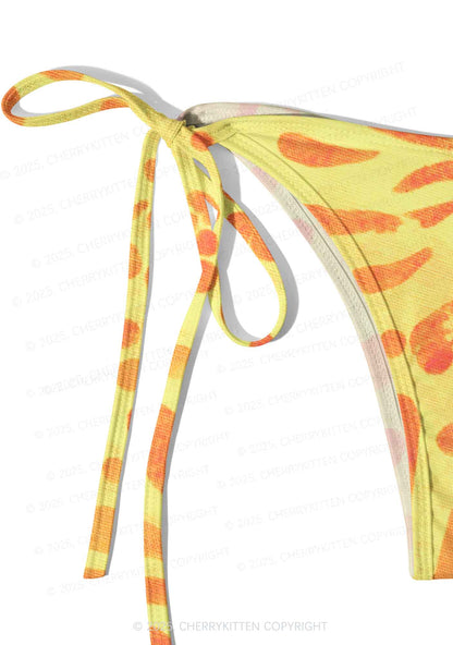 Vibrant Floral Dots Y2K Print Bikini Set Cherrykitten