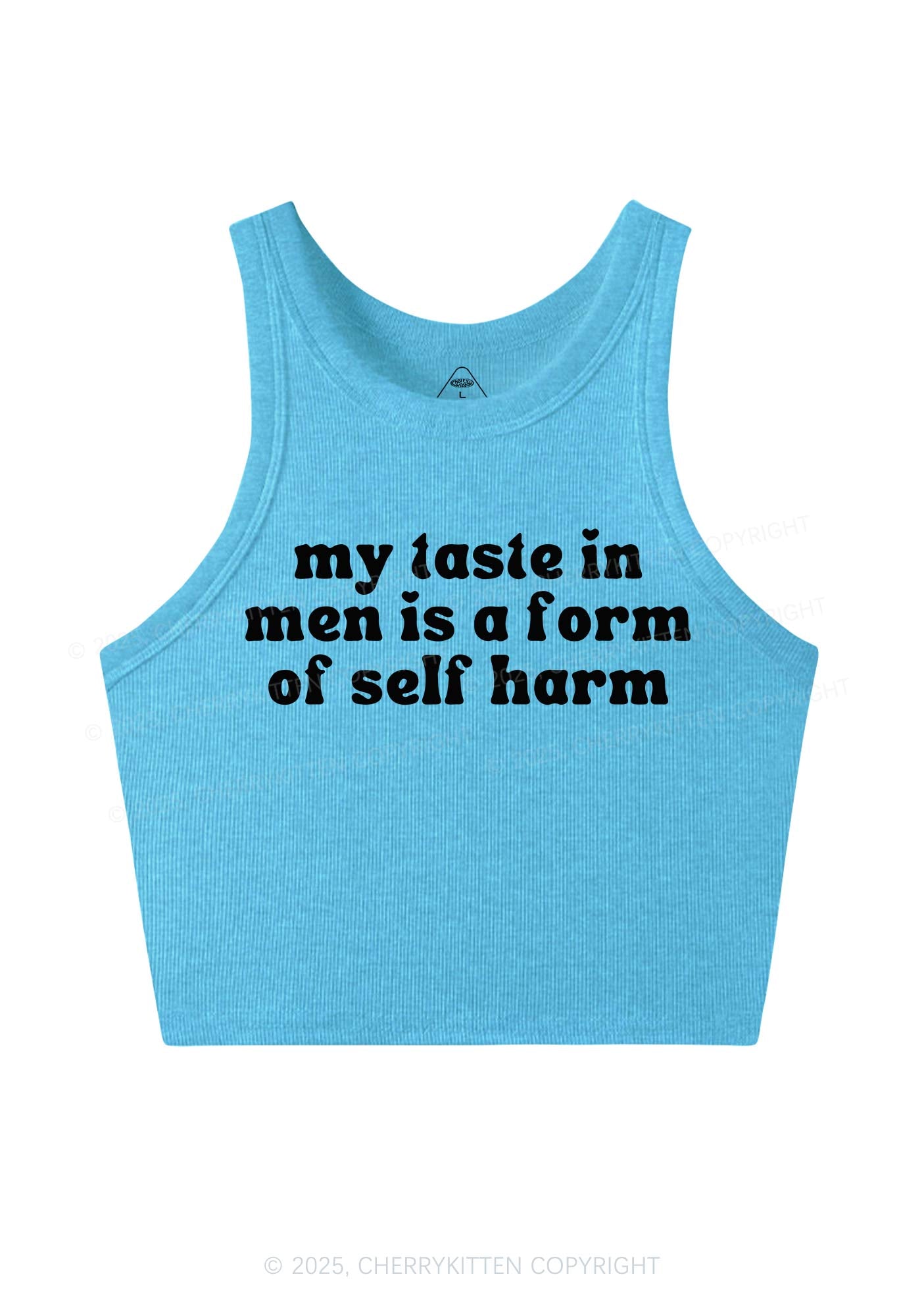 My Taste In Men Y2K Crop Tank Top Cherrykitten