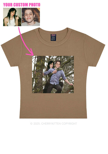 Custom Couple Face Y2K Baby Tee Cherrykitten