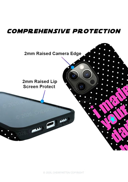 Black Made Your Dad Bottom Y2K Phone Case Cherrykitten
