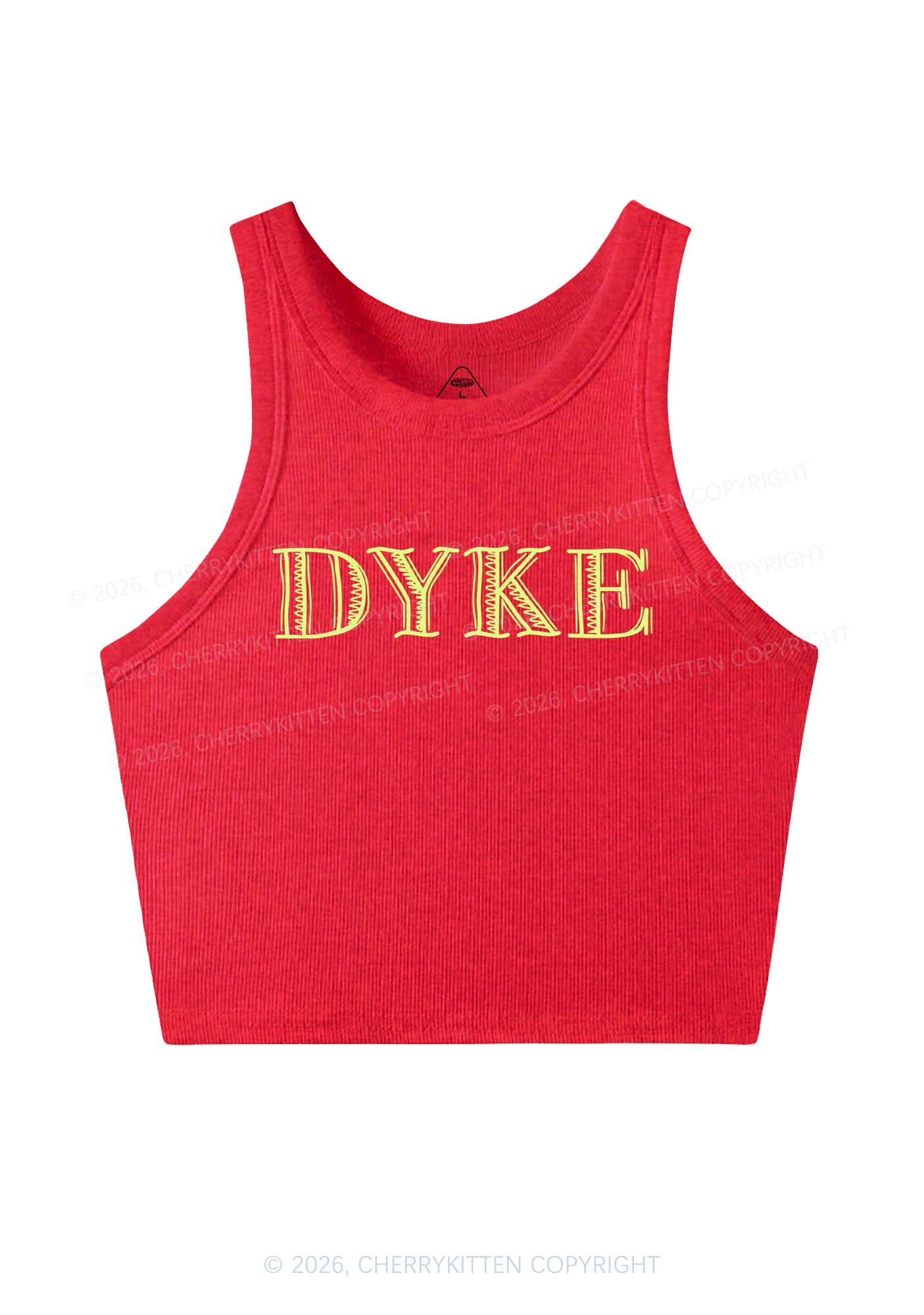 Cherrykitten DYKE Y2K Crop Tank Top Cherrykitten for Sale